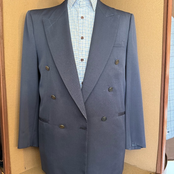 Size 40 Slate blue double breasted 2 piece suit